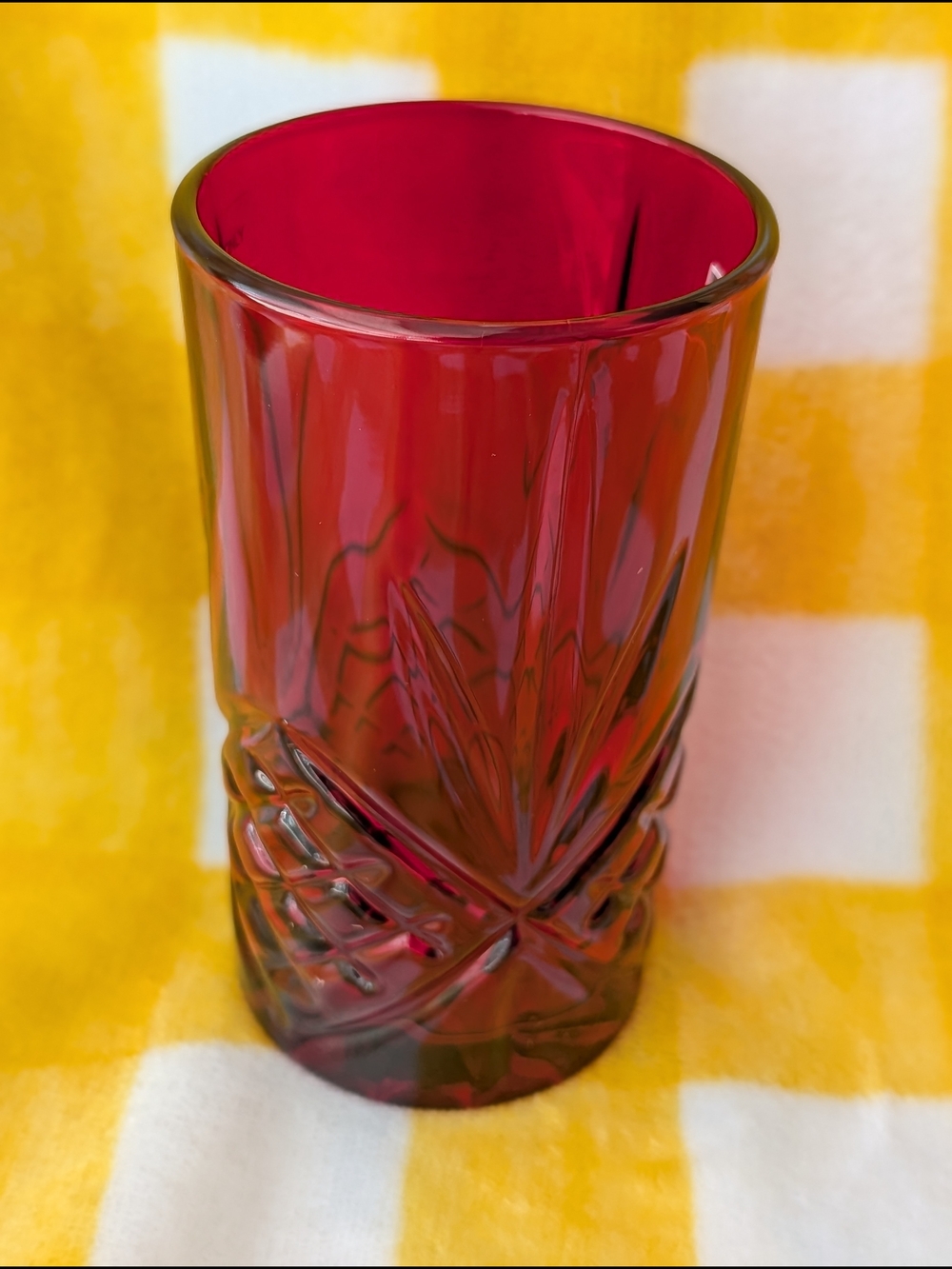 Godinger Dublin Crystal Highball Glasses - Ruby Red